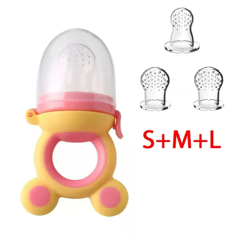 Baby Teether Nipple Fruit Food Feeder For New BornSilicona Teethers Fresh Food Nibbler Pacifier Clip Baby Accessories BPA Free