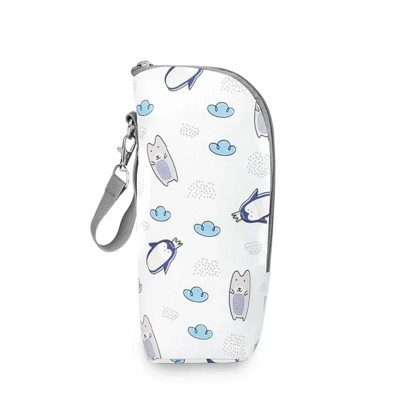 Baby Bottle Bag Bottle Warmer Baby Feeding Aluminum Mold Insulation Outing Stroller Hanging Bag For Storage Cups Drinks